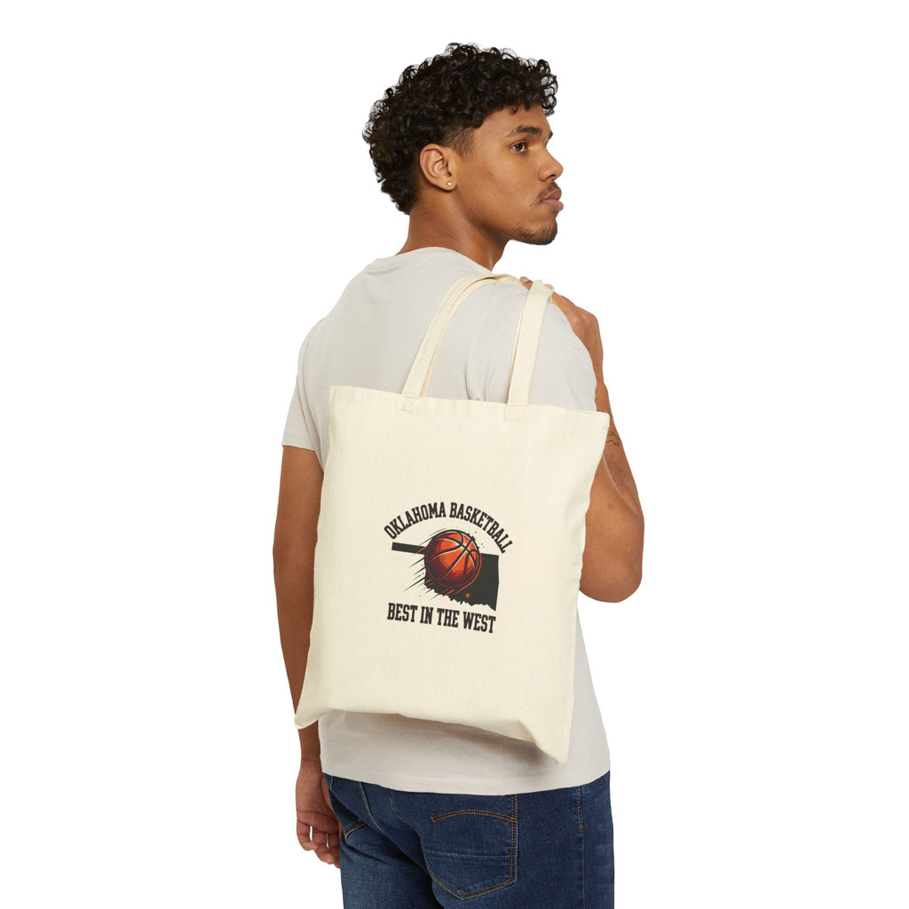 Oklahoma Basketball "Best in the West" Tote | OKC pride, vintage varsity hoops