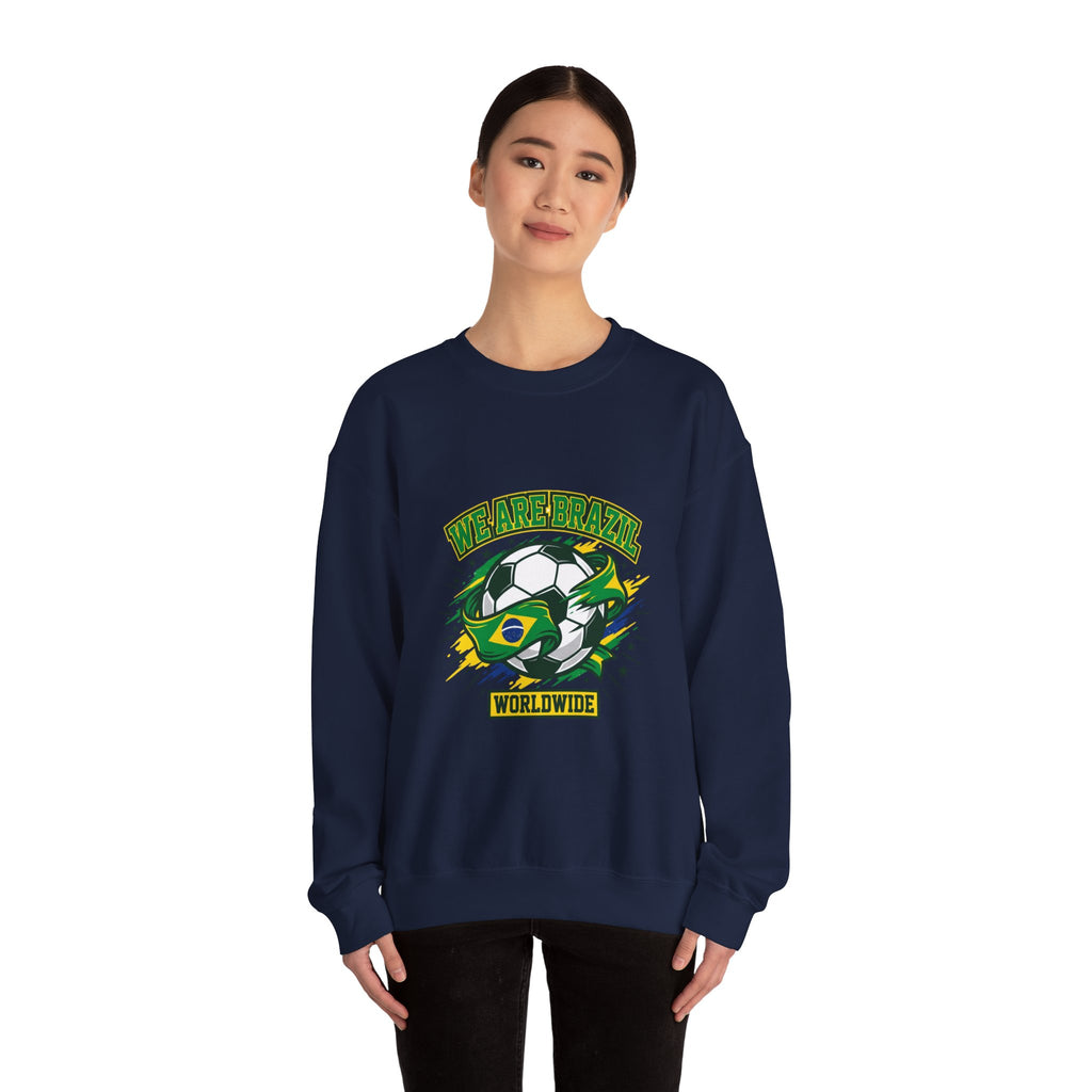 We Are Brazil Soccer Crewneck, Country Pride, Retro Soccer Championship Season