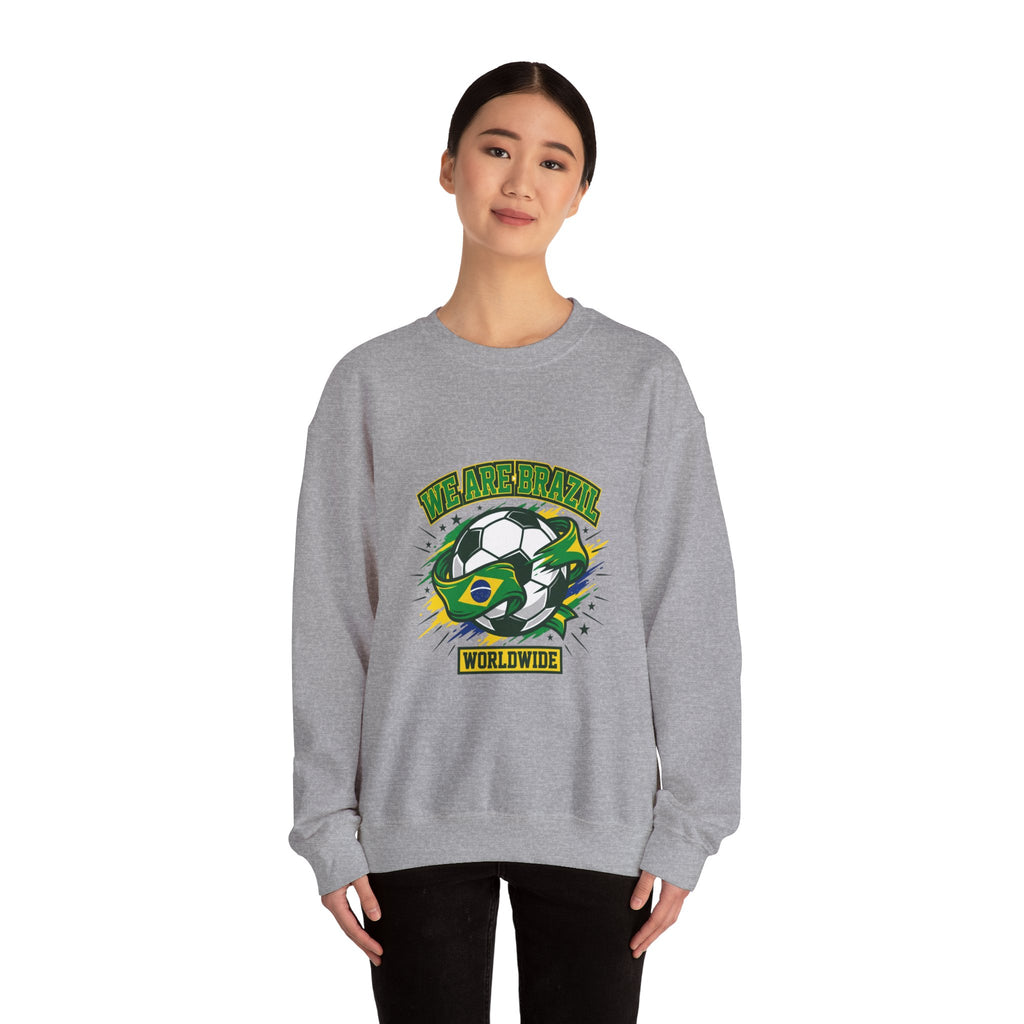 We Are Brazil Soccer Crewneck, Country Pride, Retro Soccer Championship Season
