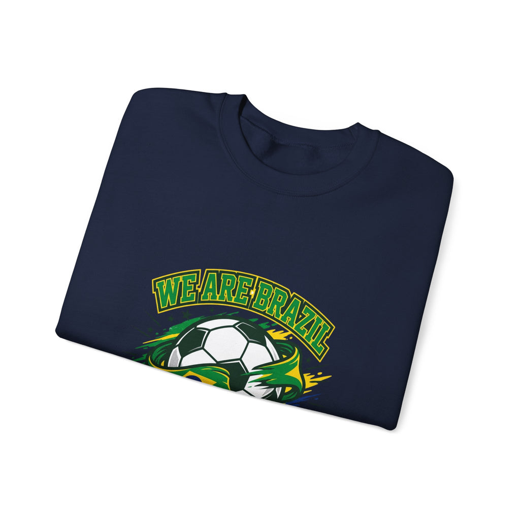 We Are Brazil Soccer Crewneck, Country Pride, Retro Soccer Championship Season