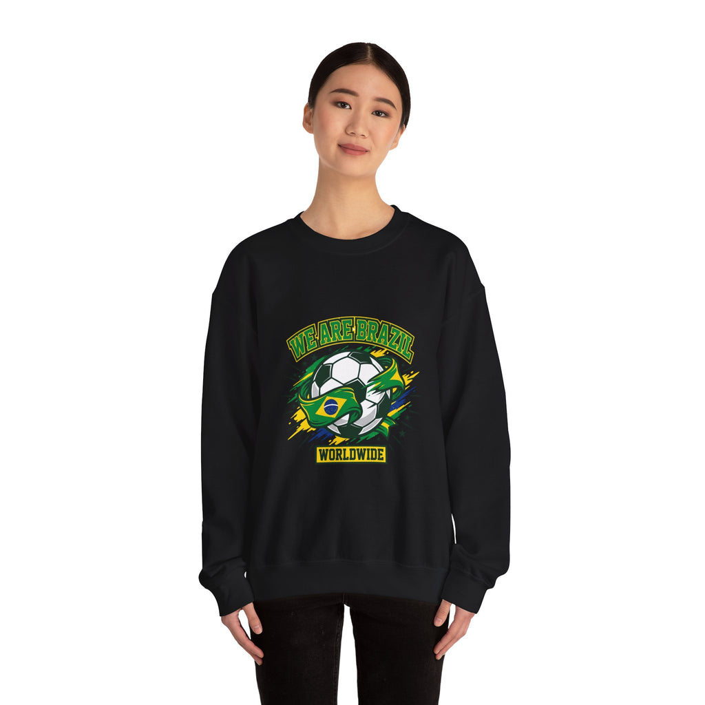 We Are Brazil Soccer Crewneck, Country Pride, Retro Soccer Championship Season