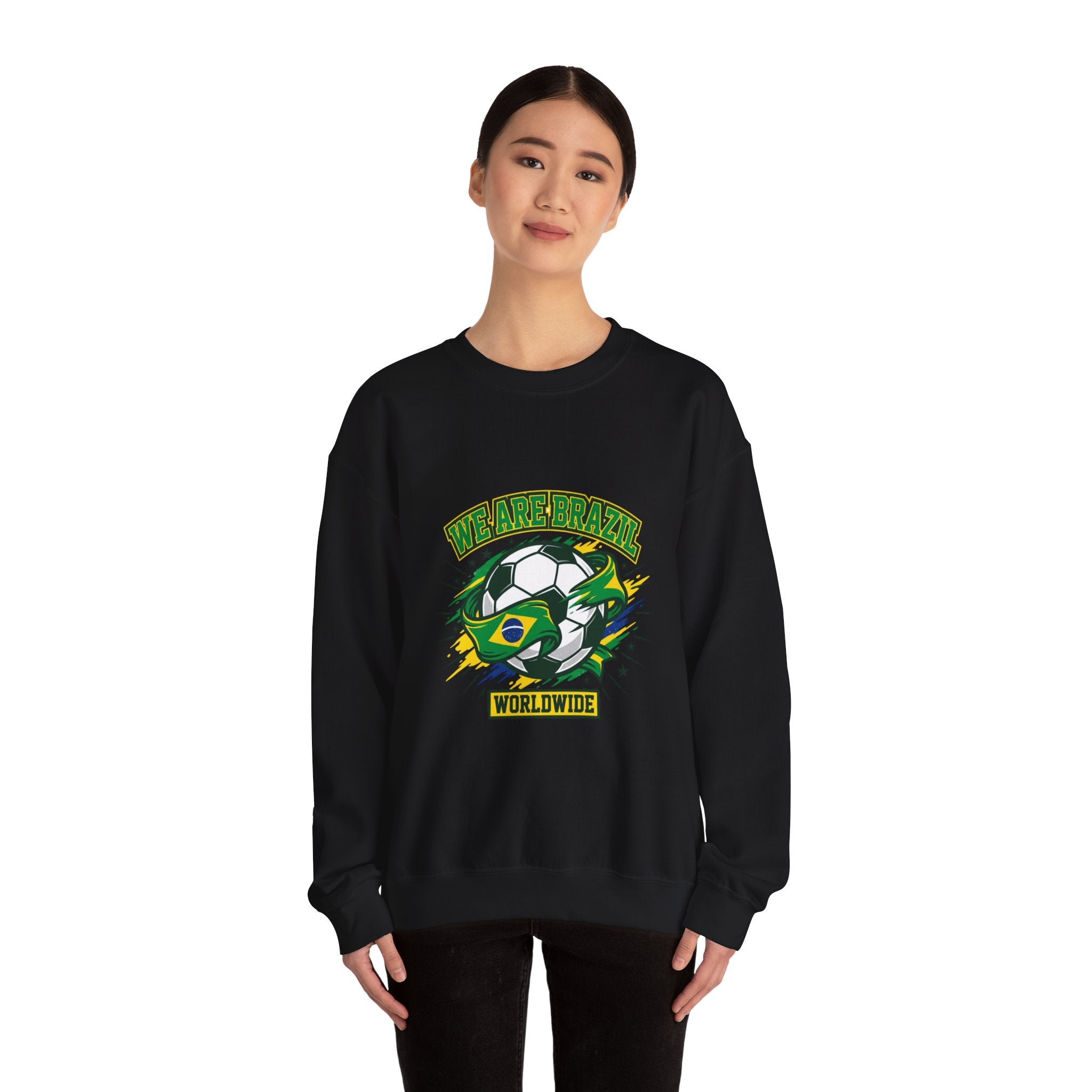 We Are Brazil Soccer Crewneck, Country Pride, Retro Soccer Championship Season