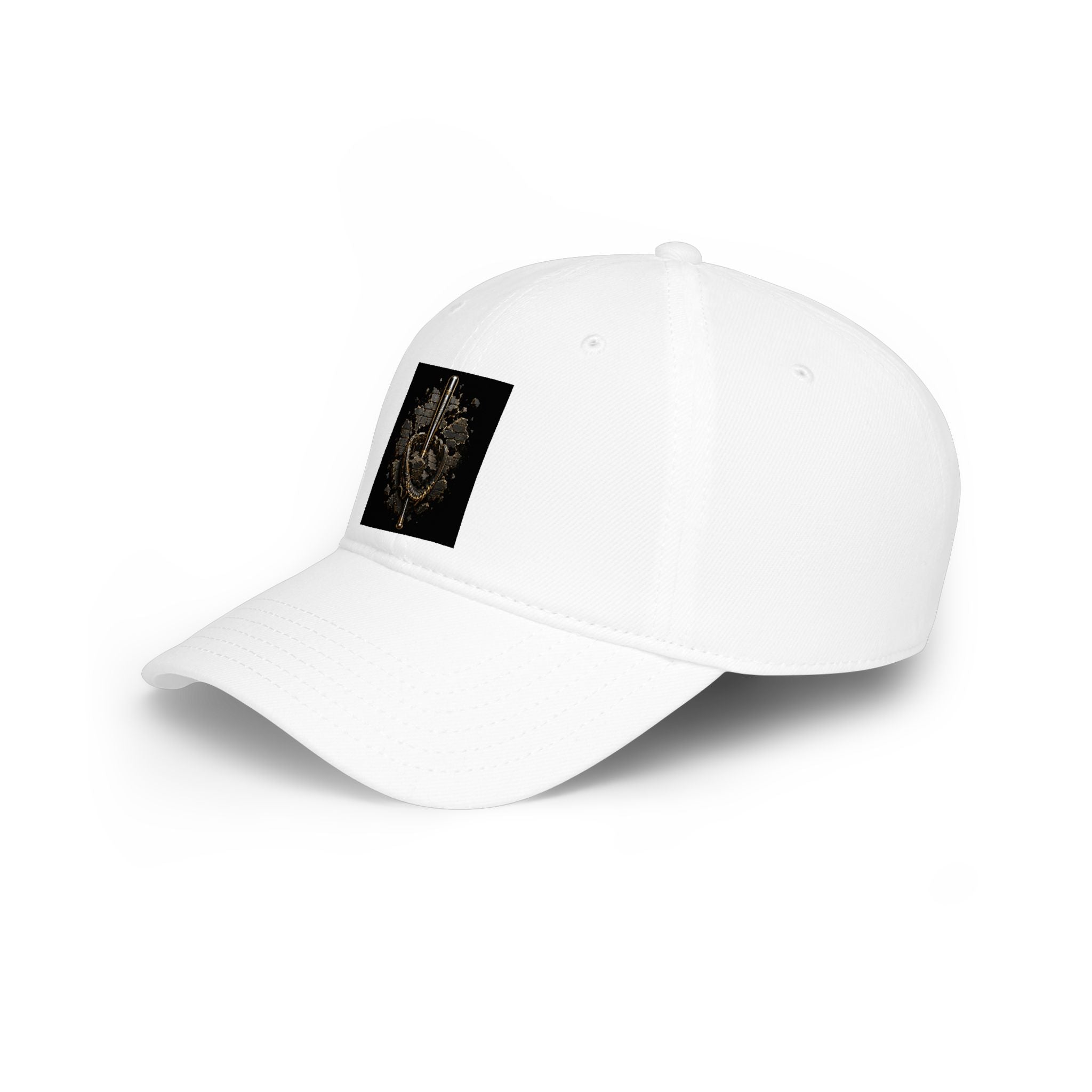 Embroidered Gothic Rose & Dagger Cap — Low Profile Baseball Hat