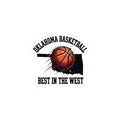Oklahoma Basketball 'Best in the West' Kiss-Cut Stickers | OKC pride, vintage hoops