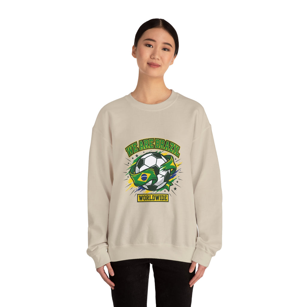 We Are Brazil Soccer Crewneck, Country Pride, Retro Soccer Championship Season
