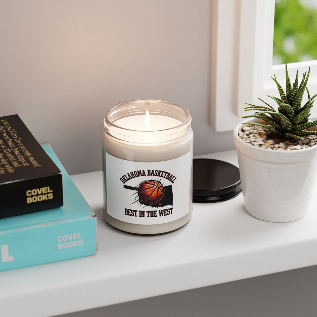 Oklahoma Basketball Best in the West Candle | 9oz Soy, Vintage Varsity Hoops