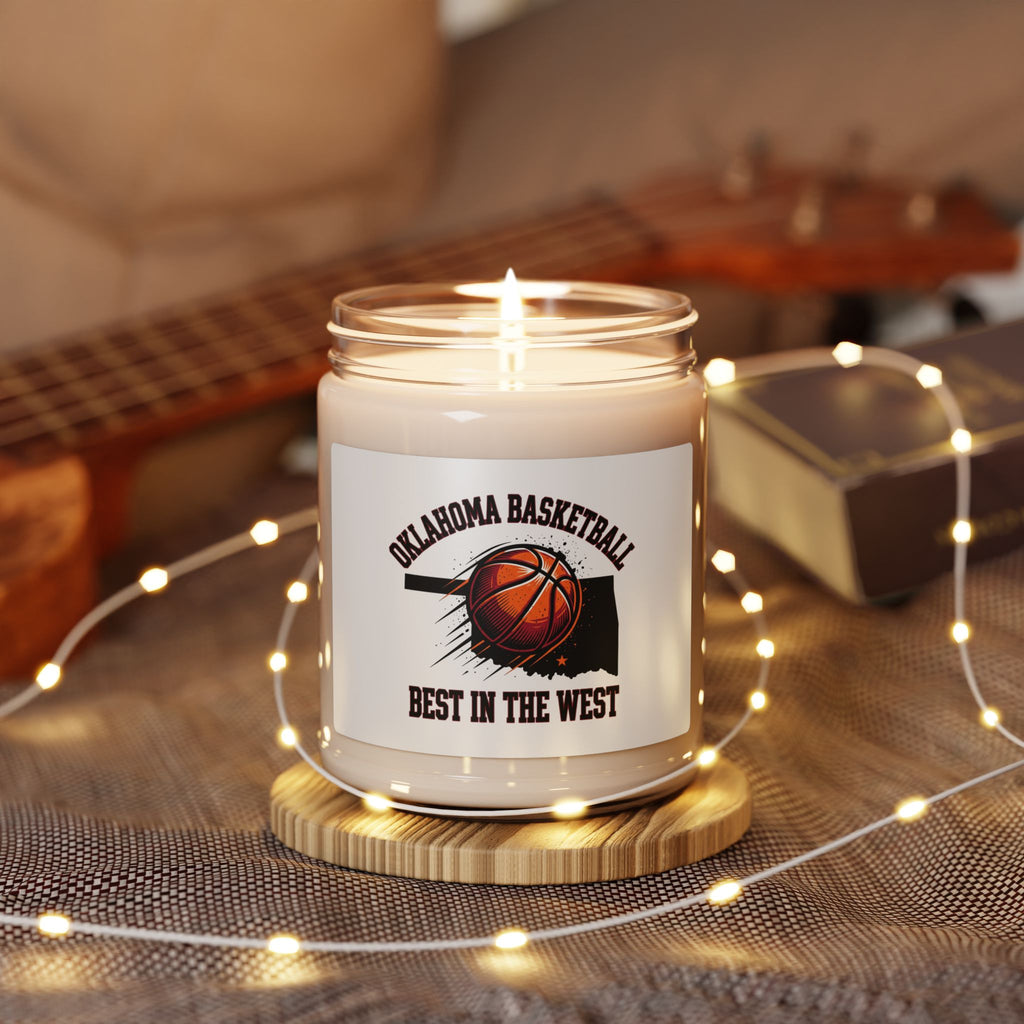 Oklahoma Basketball Best in the West Candle | 9oz Soy, Vintage Varsity Hoops