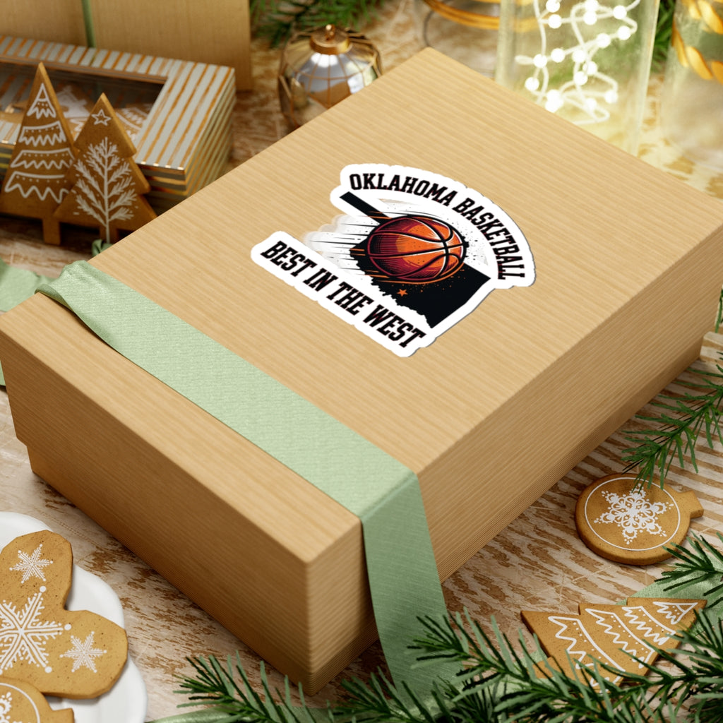 Oklahoma Basketball 'Best in the West' Kiss-Cut Stickers | OKC pride, vintage hoops