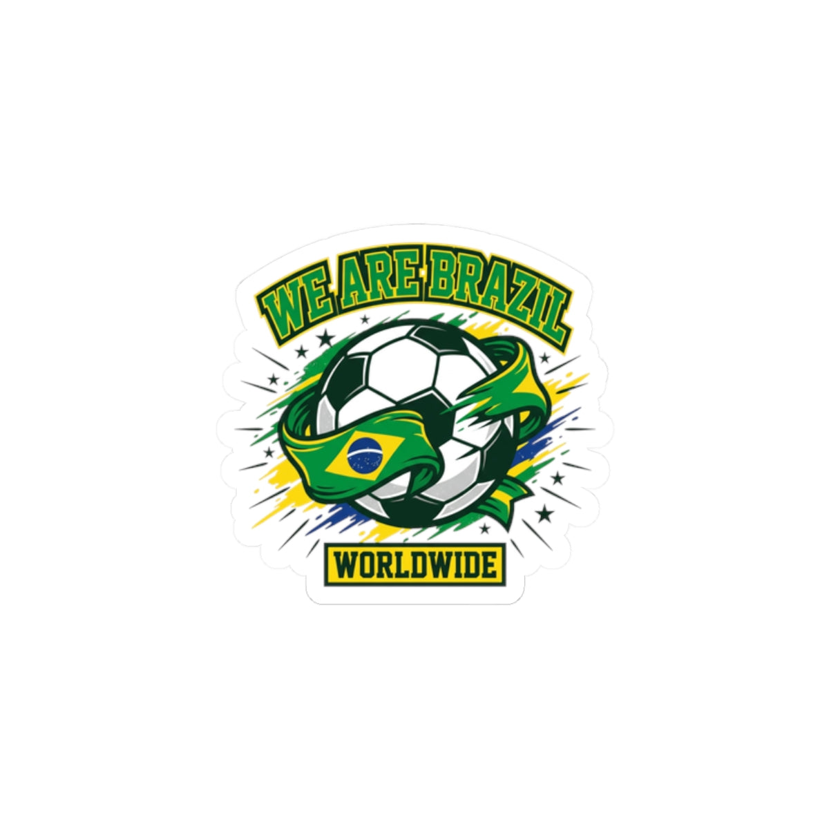 We Are Brazil Soccer Sticker | Country Pride, Retro Championship Season