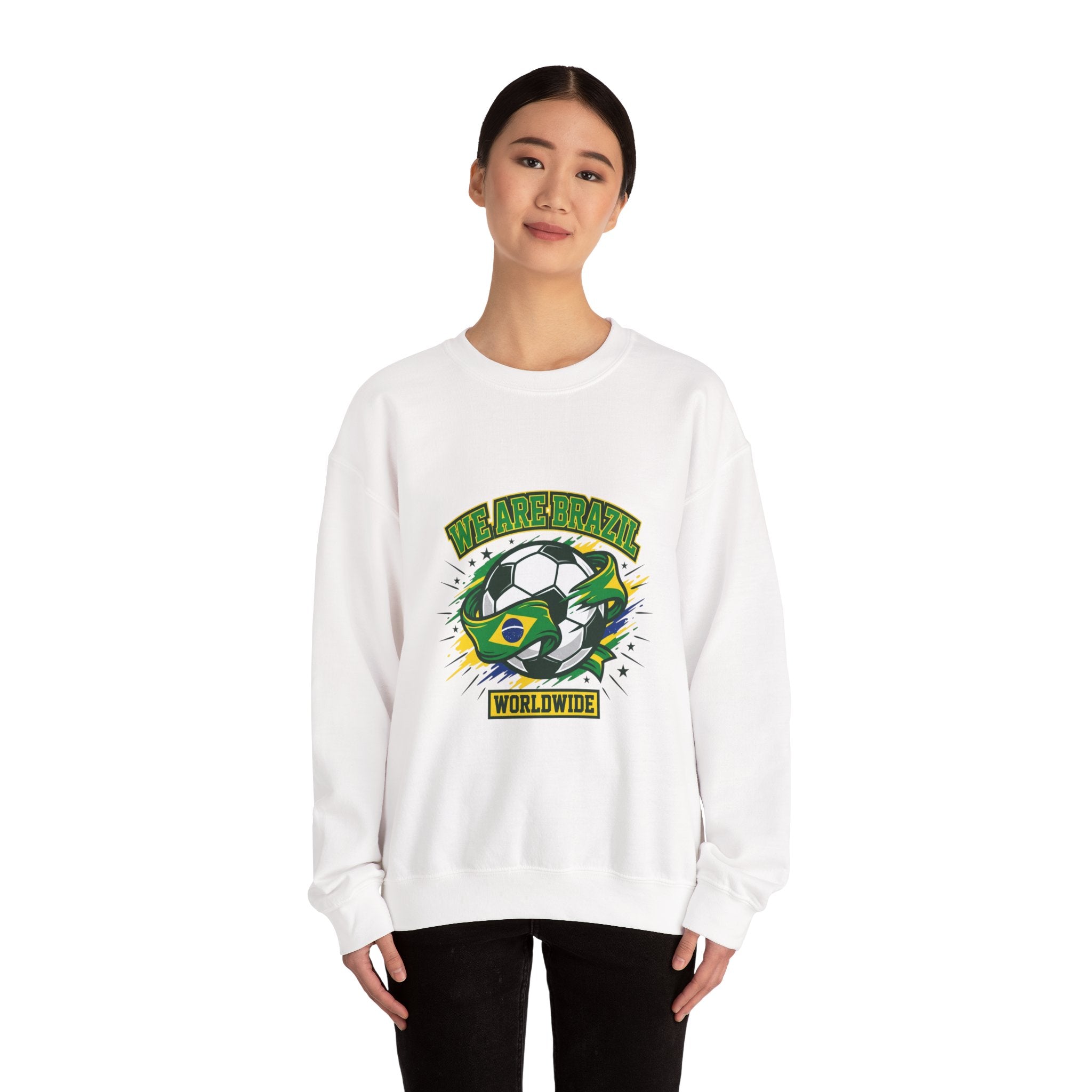 We Are Brazil Soccer Crewneck, Country Pride, Retro Soccer Championship Season