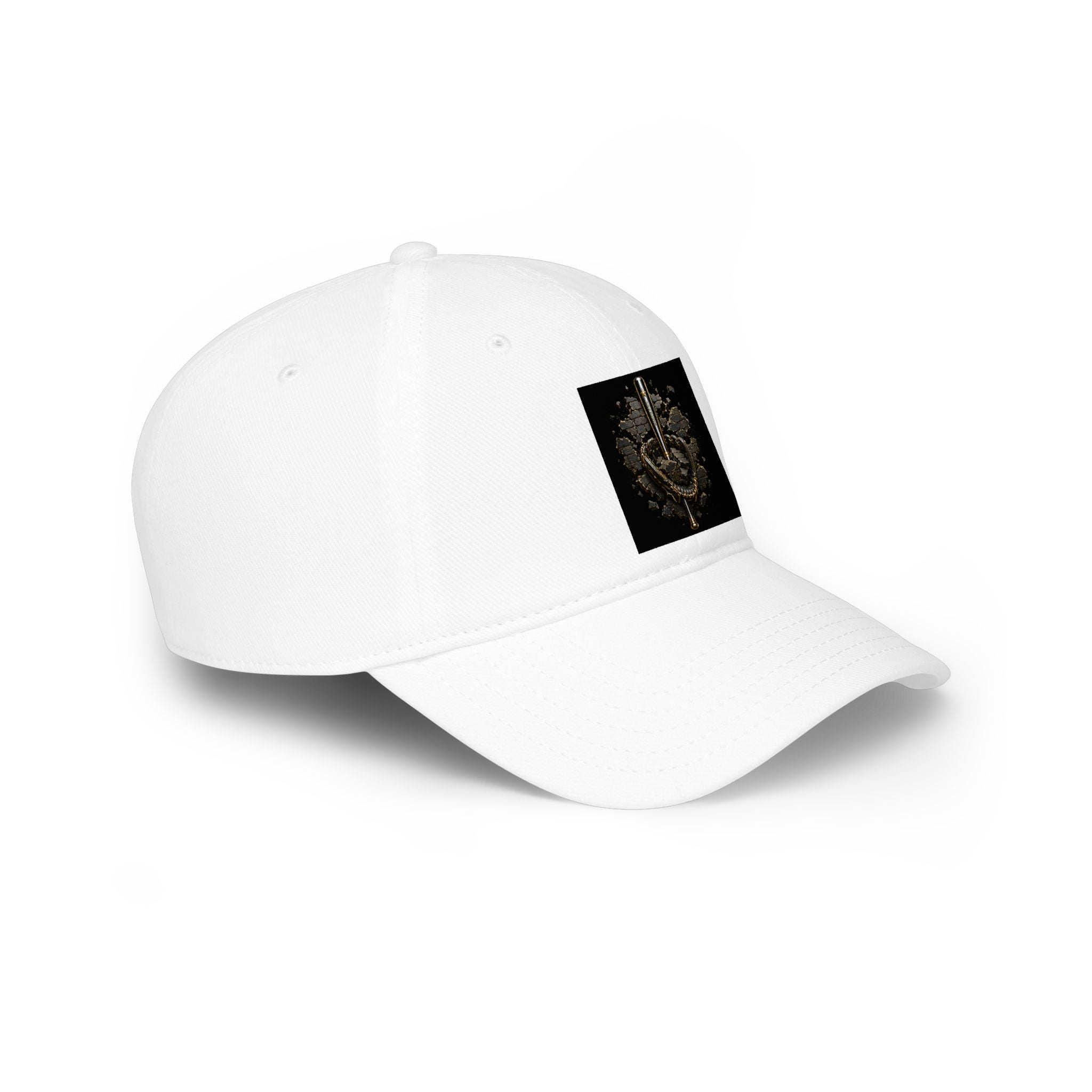 Embroidered Gothic Rose & Dagger Cap — Low Profile Baseball Hat