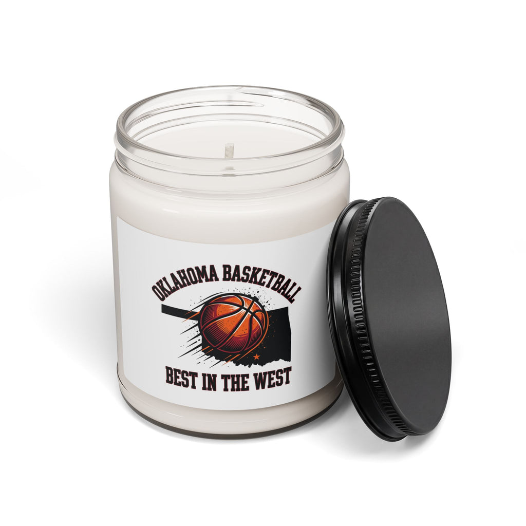 Oklahoma Basketball Best in the West Candle | 9oz Soy, Vintage Varsity Hoops