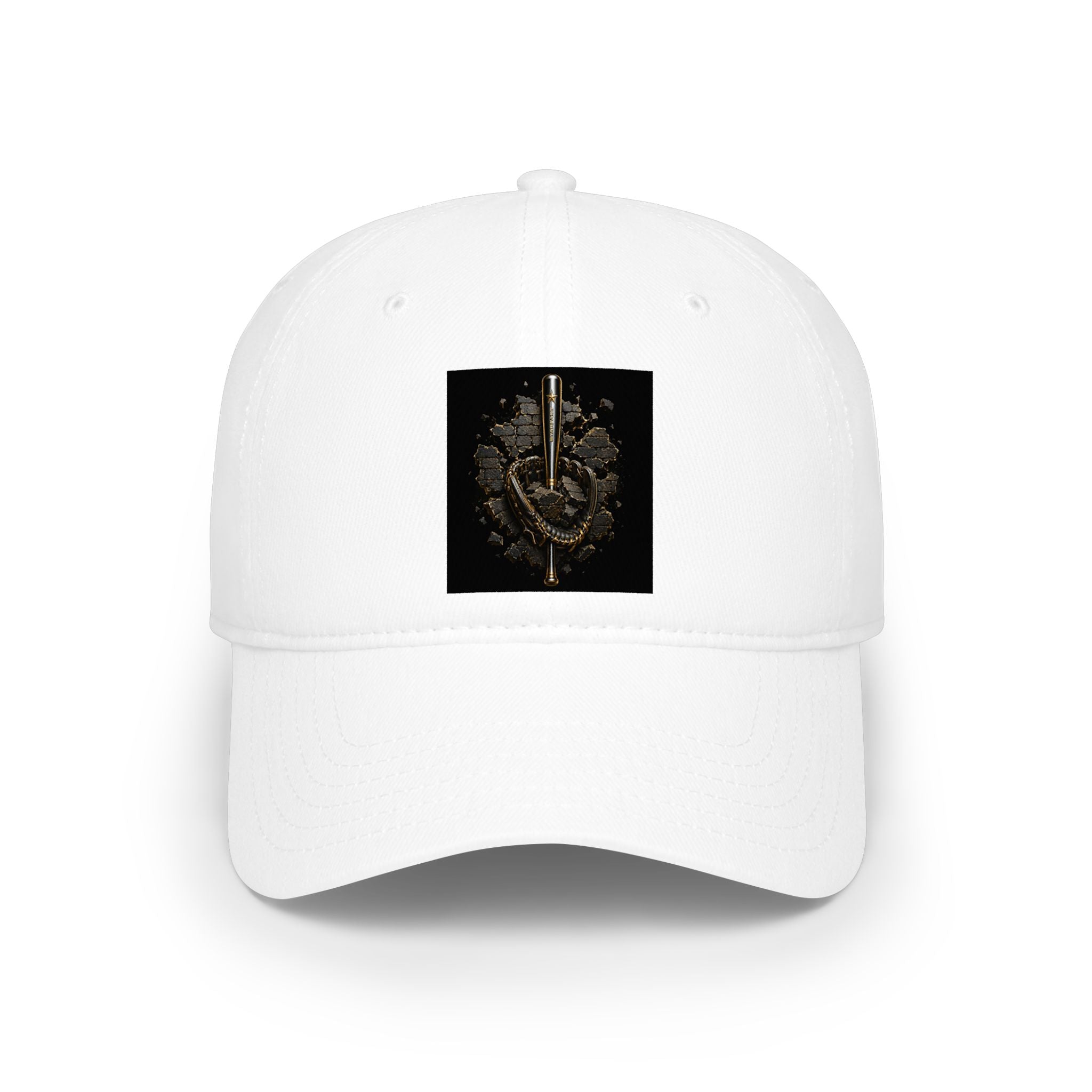 Embroidered Gothic Rose & Dagger Cap — Low Profile Baseball Hat